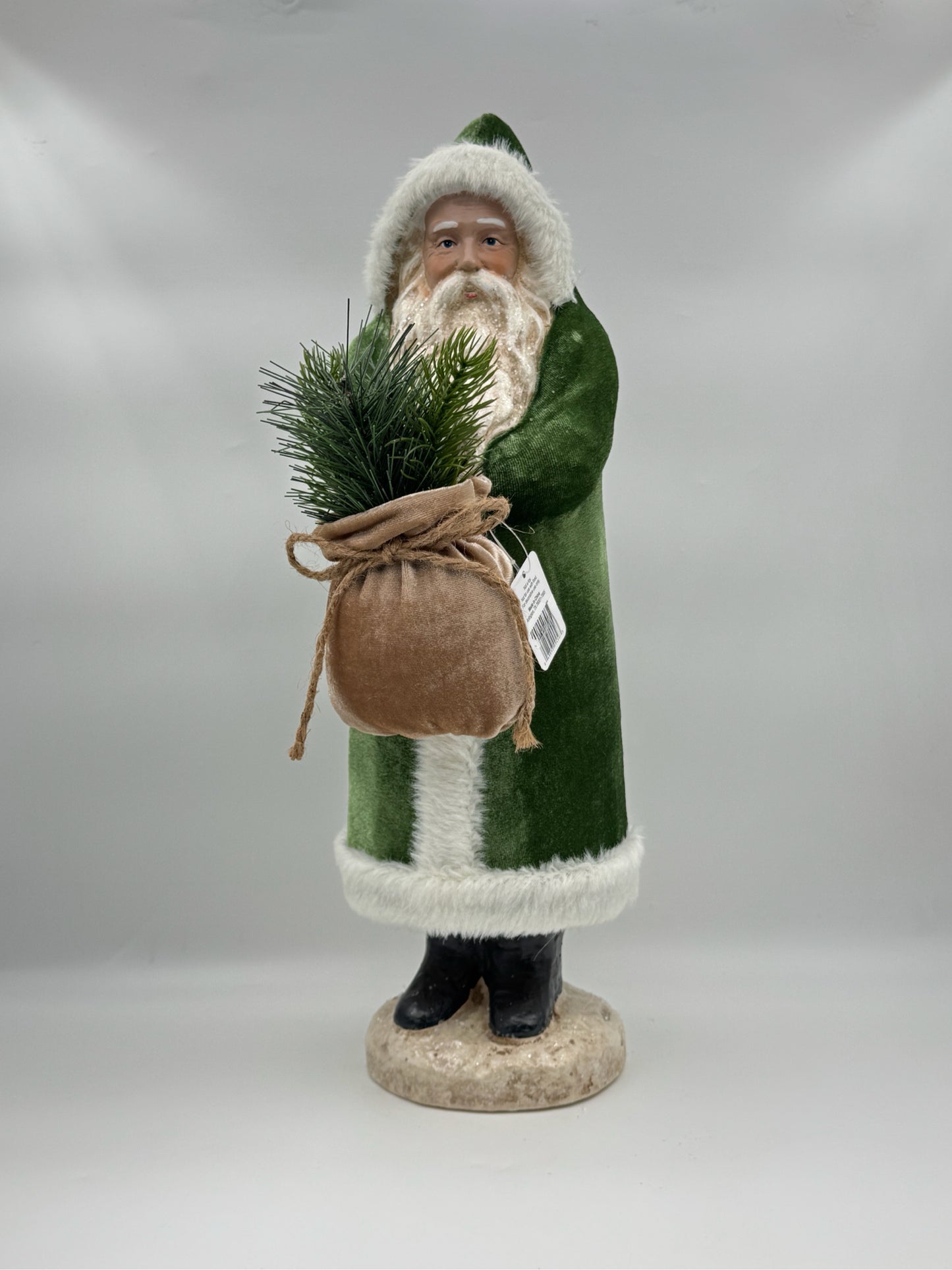 RAZ Imports Green Velvet Santa Claus –  Belsnickle Christmas Figure