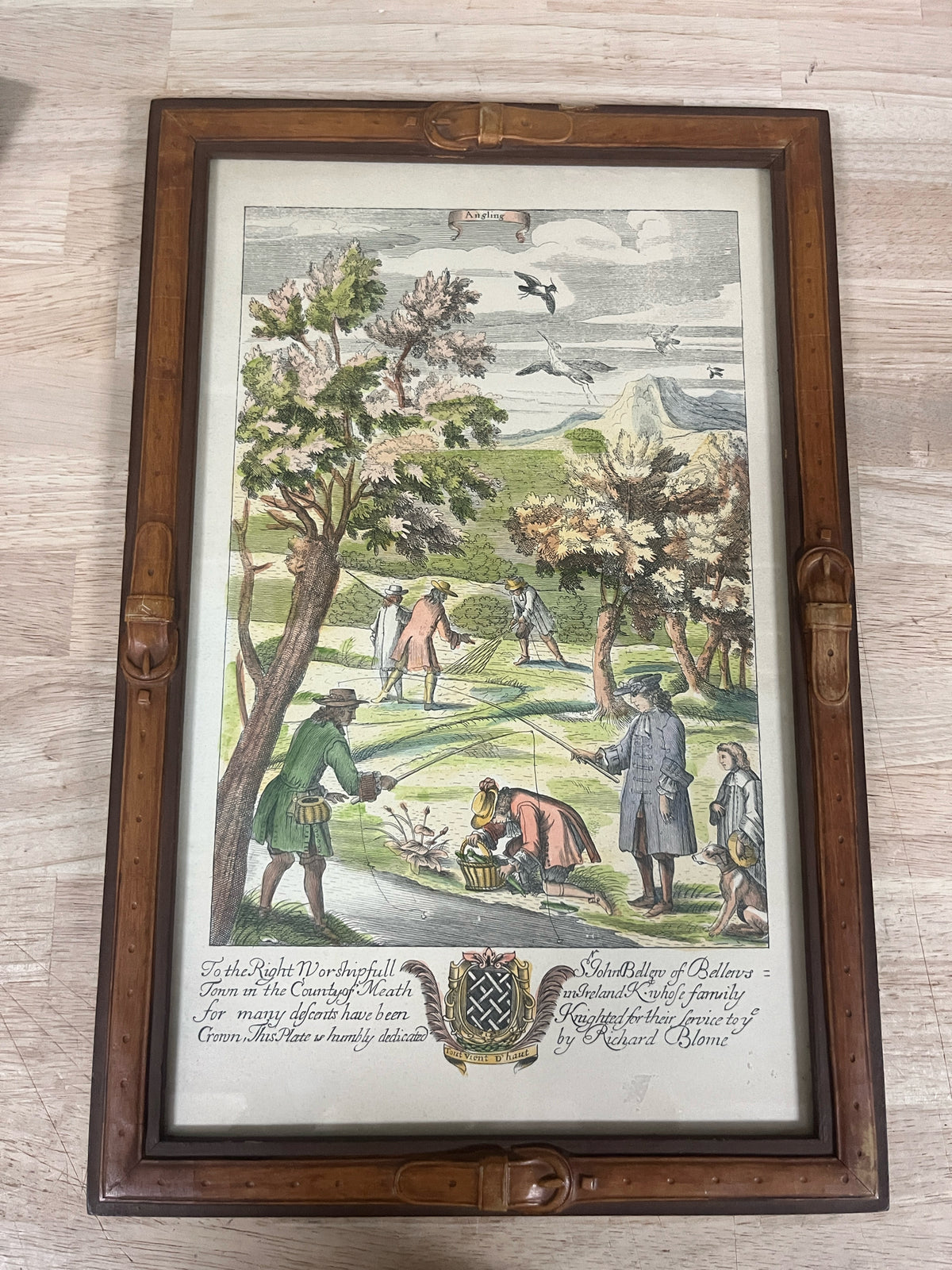 Pair of Hand Colored Prints by Richard Blome