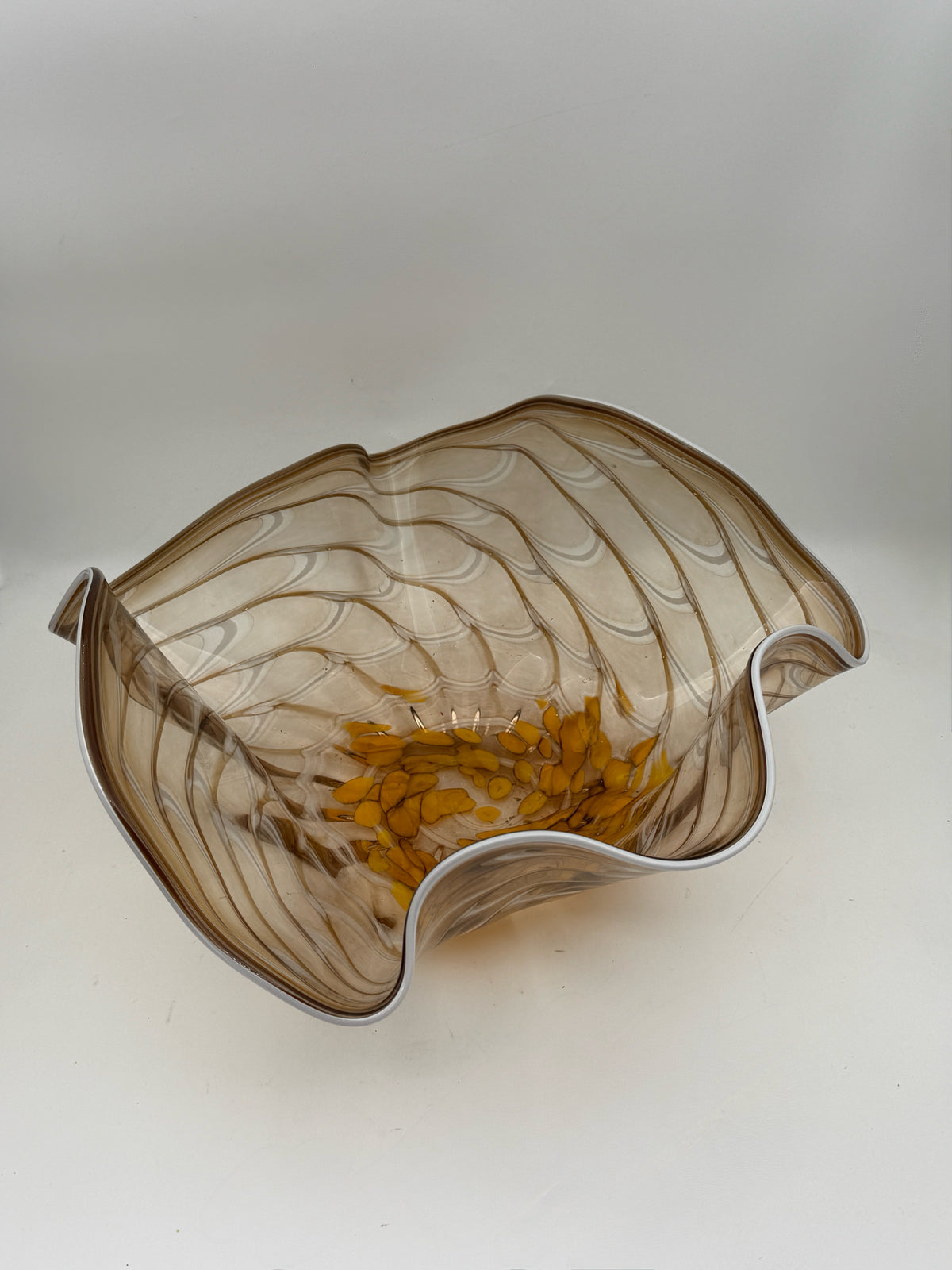 Yellow Art Glass Bowl