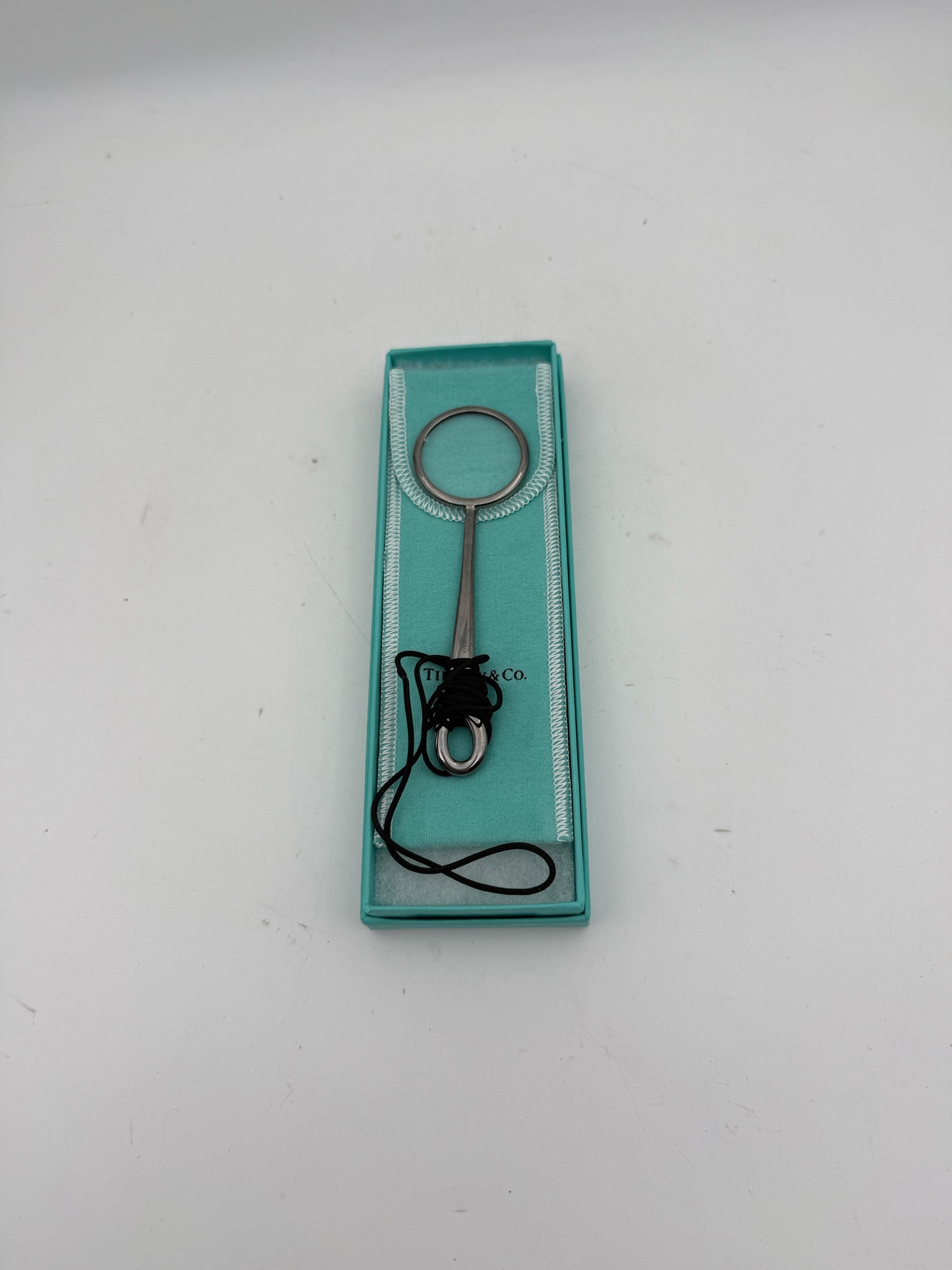 Tiffany Elsa Perreti Magnifying Glass Necklace With Box