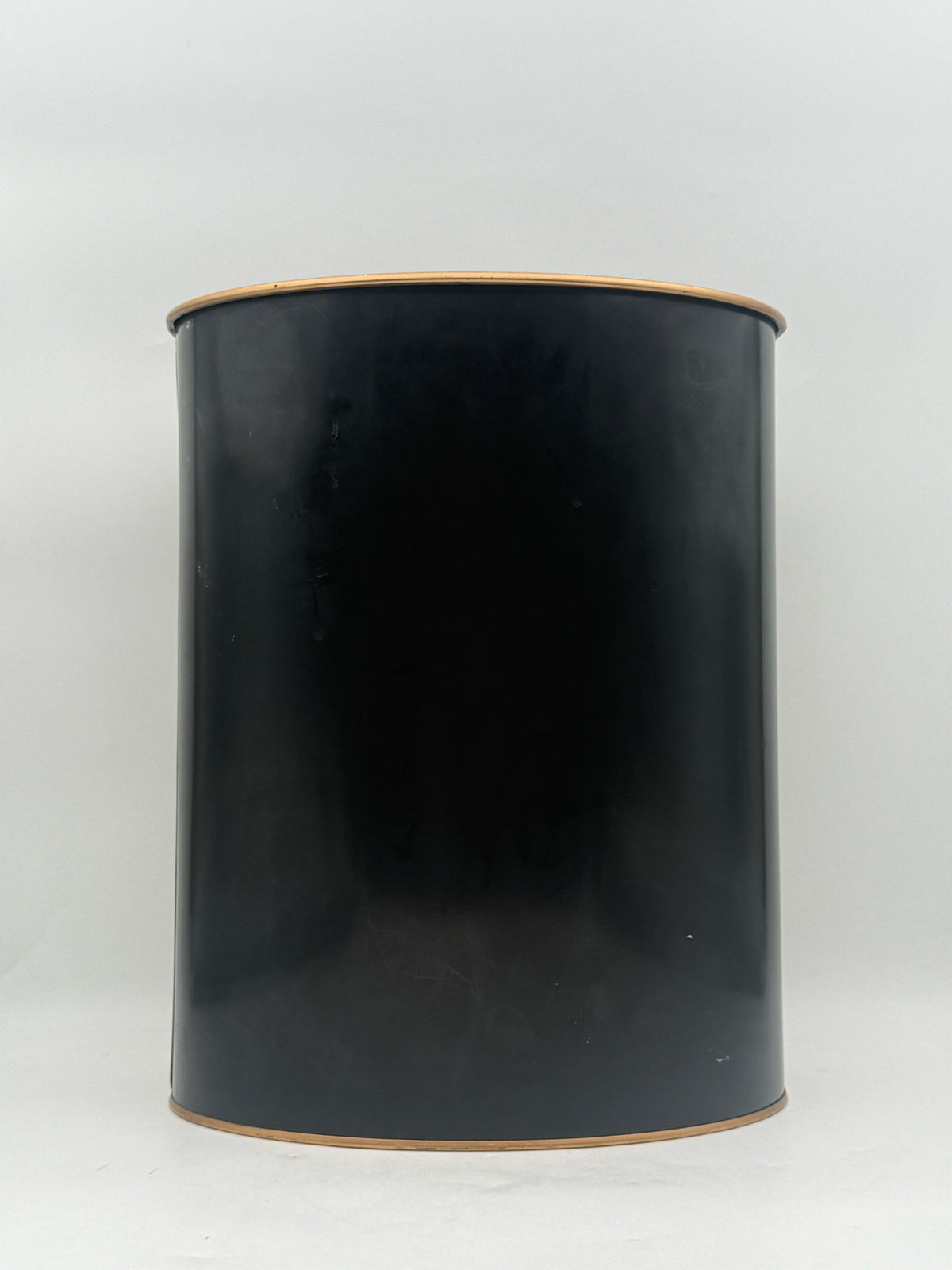 Metal Wastebasket With Still Life Flowers