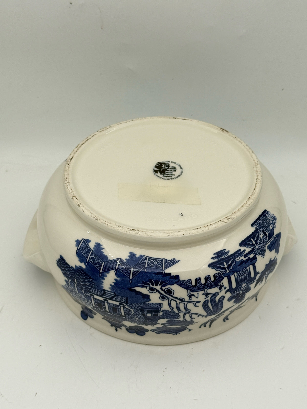 Blue Willow Vegetable Serving Dish Tureen By Churchill