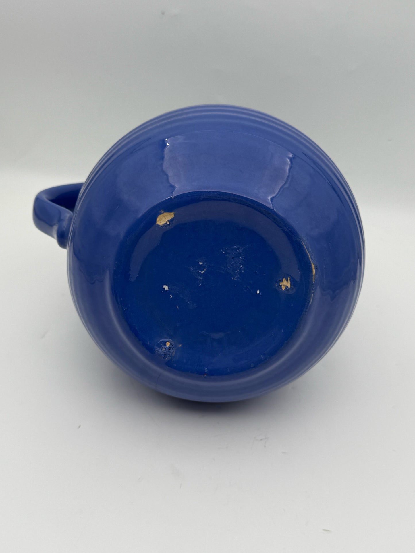 1930's Bauer Blue Ring Ceramic Pitcher