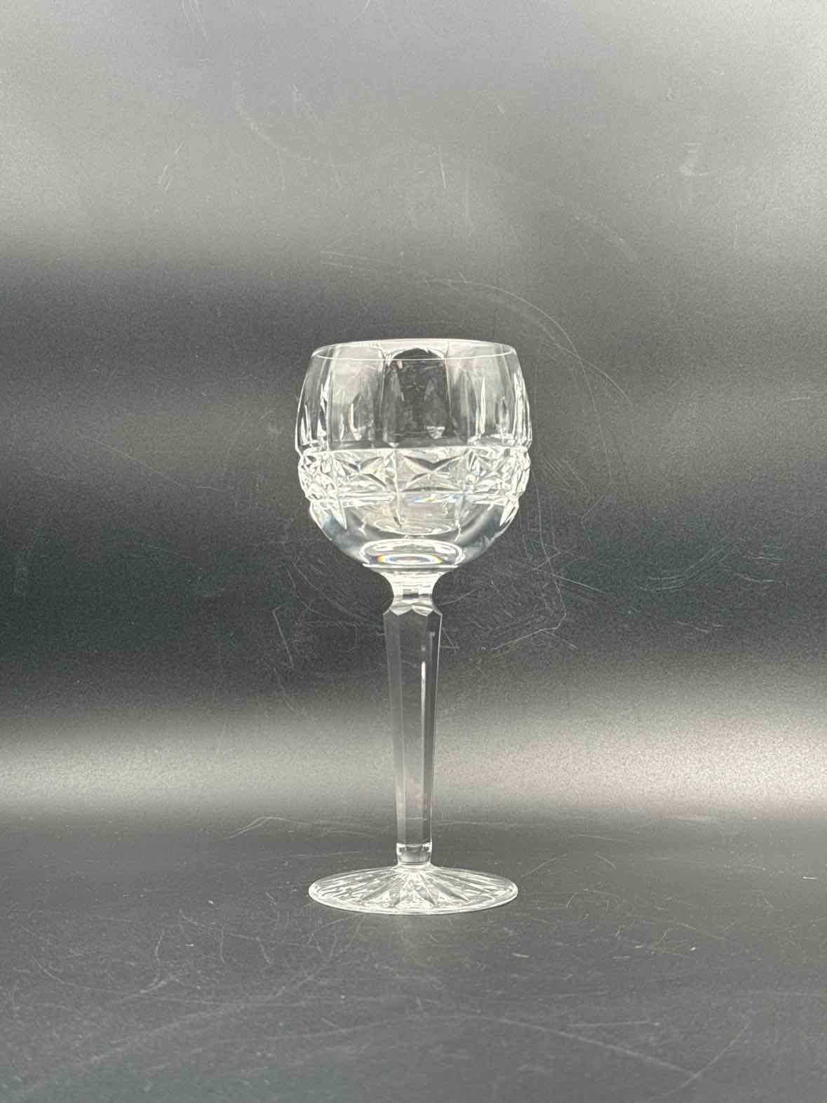 Waterford Klyemore Crystal Wine Hocks Set of 7 Cut Crystal Stemware
