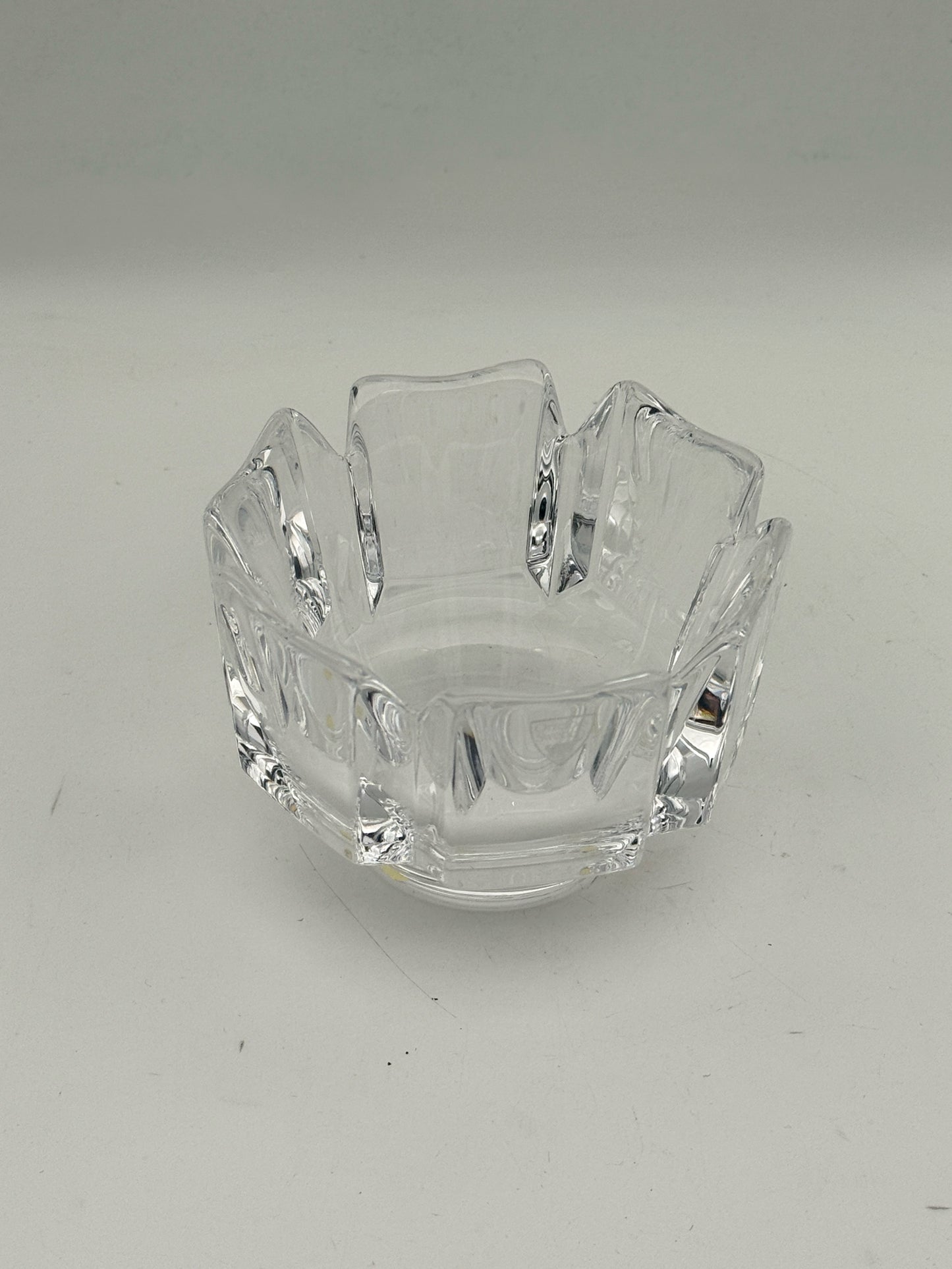 Orrefors Crystal "Corona" Bowl By Lars Hellesten