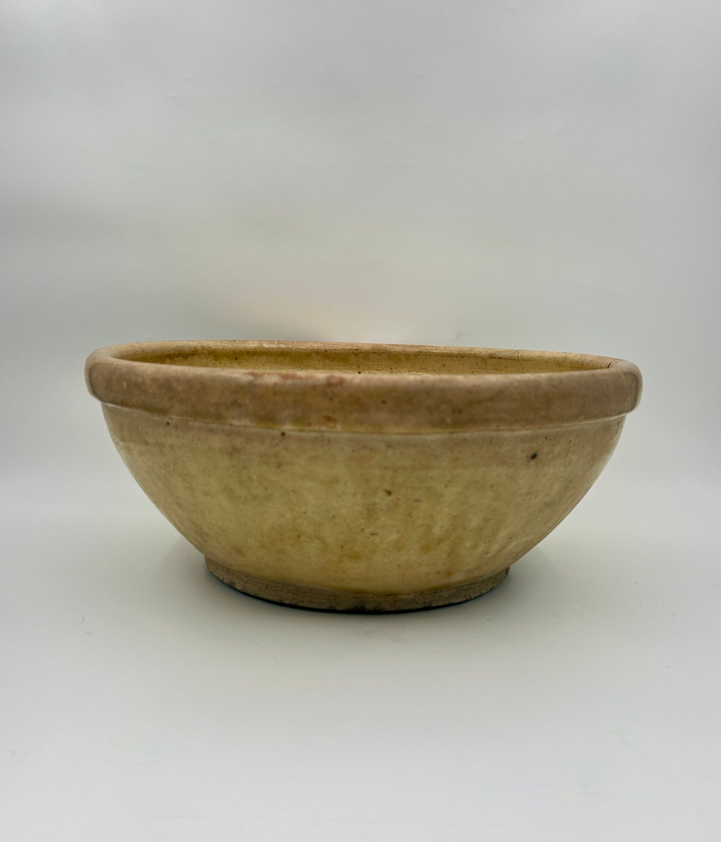 Antique  19th Century American Stoneware Bowl – Rustic Southern Origin