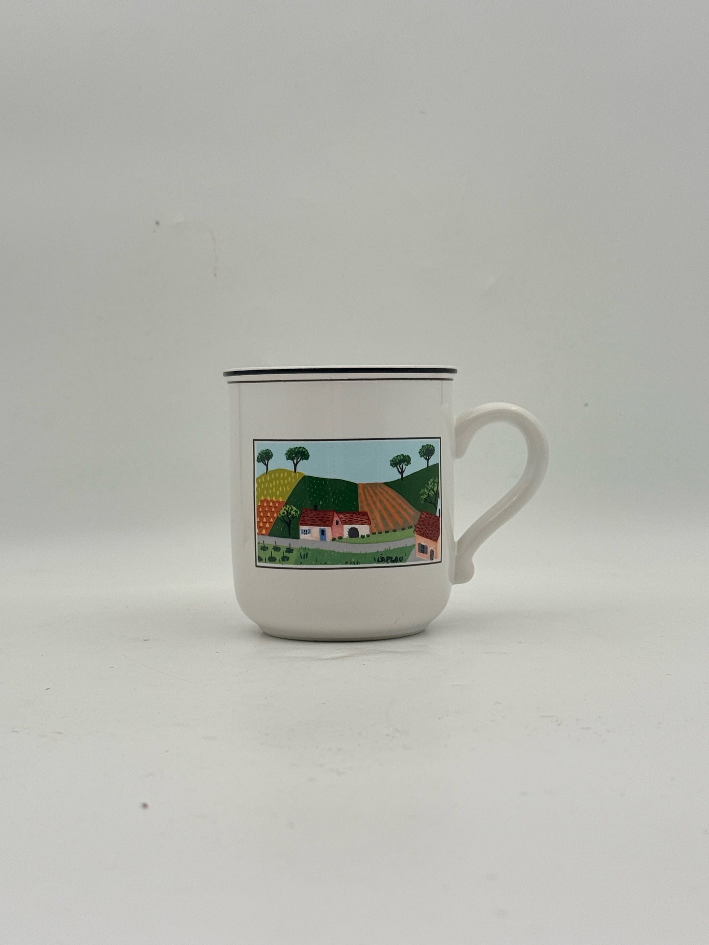 Villeroy And Boch "Design Naif" Pastoral Mugs- Set Of 4