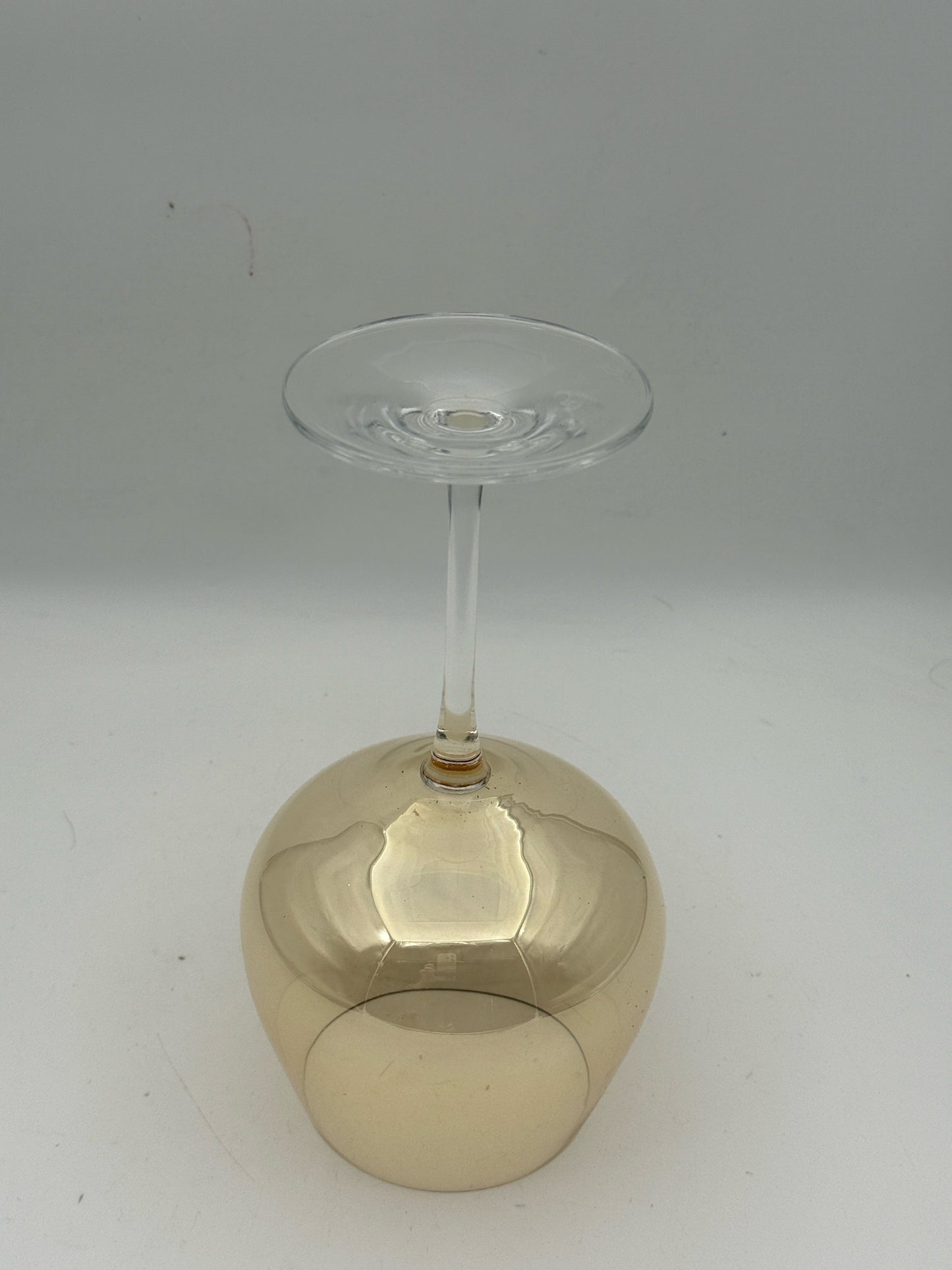 Yellow Iridescent Balloon Wine Glasses- Set Of 4