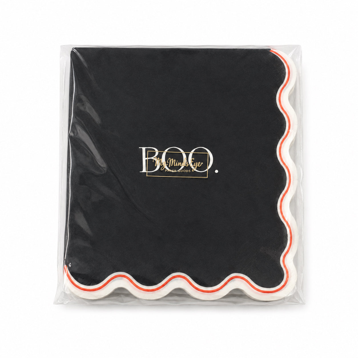 Boo Black And Orange Halloween Napkins