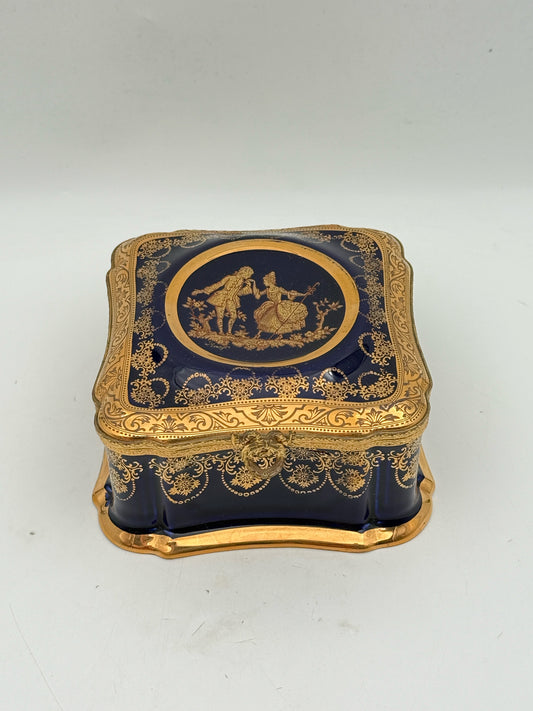 Imperial Limoges Courting Scene Box