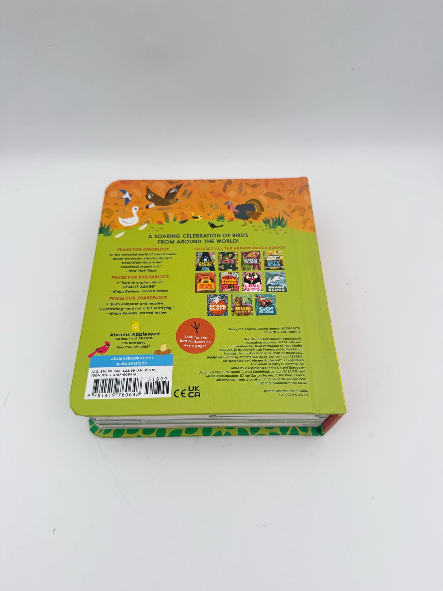 Bird Block By Christopher Franceschelli Children's Board Book