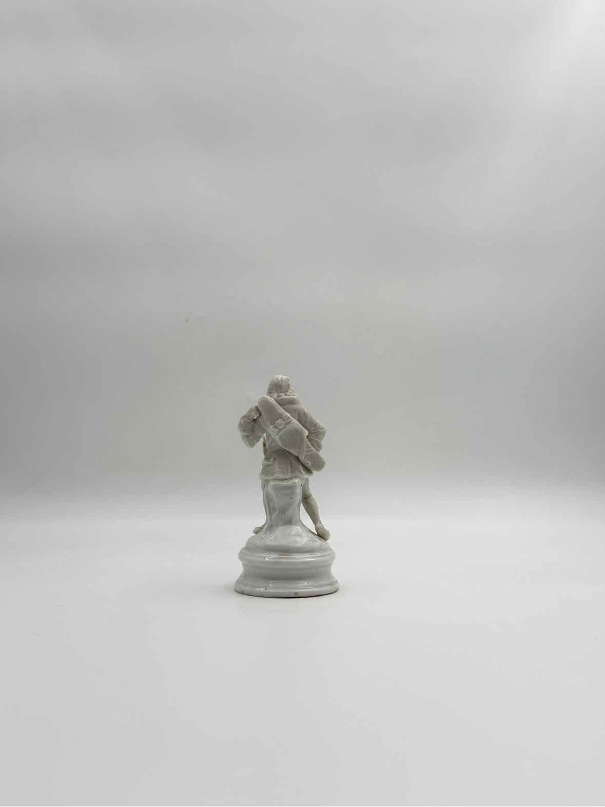 Antique 19th Century Frenc Style Porcelain And Marble Figurine