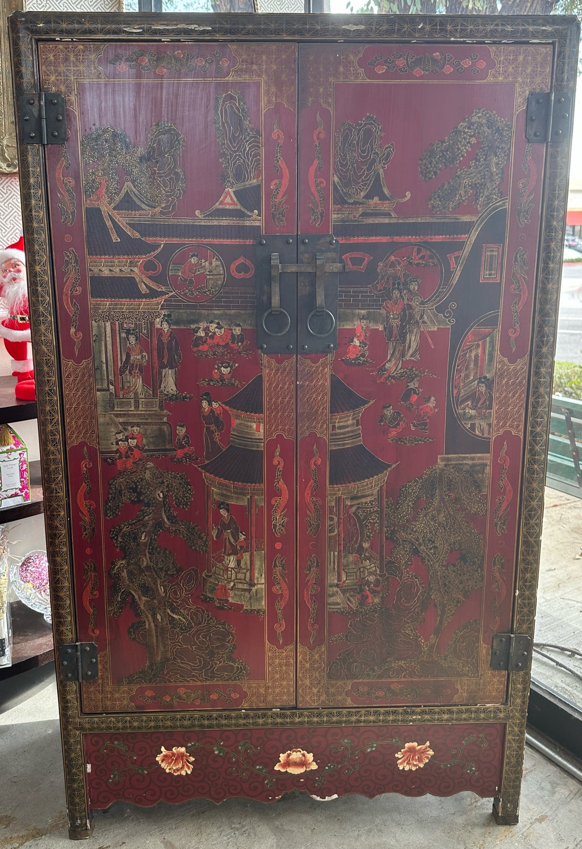 Chinese Wood Carved Chest- In Store Pickup Only