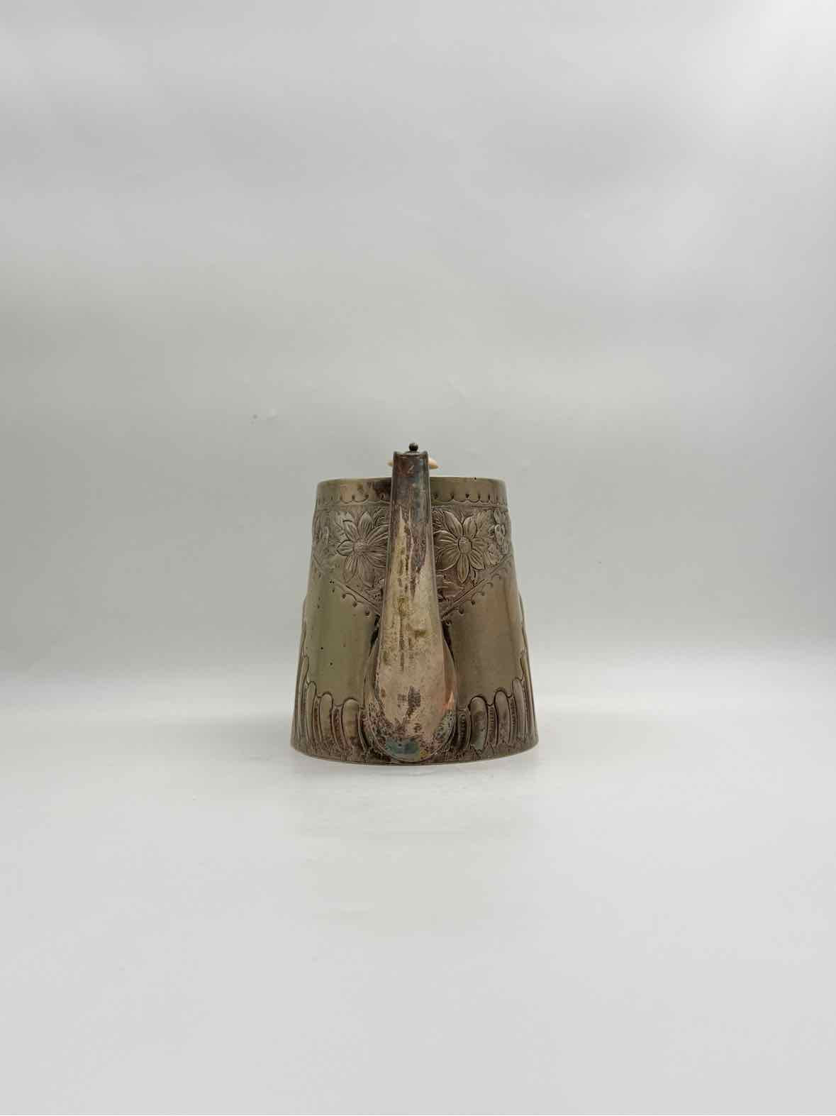 Victorian 1896 Silverplate Teapot With Bone Knob