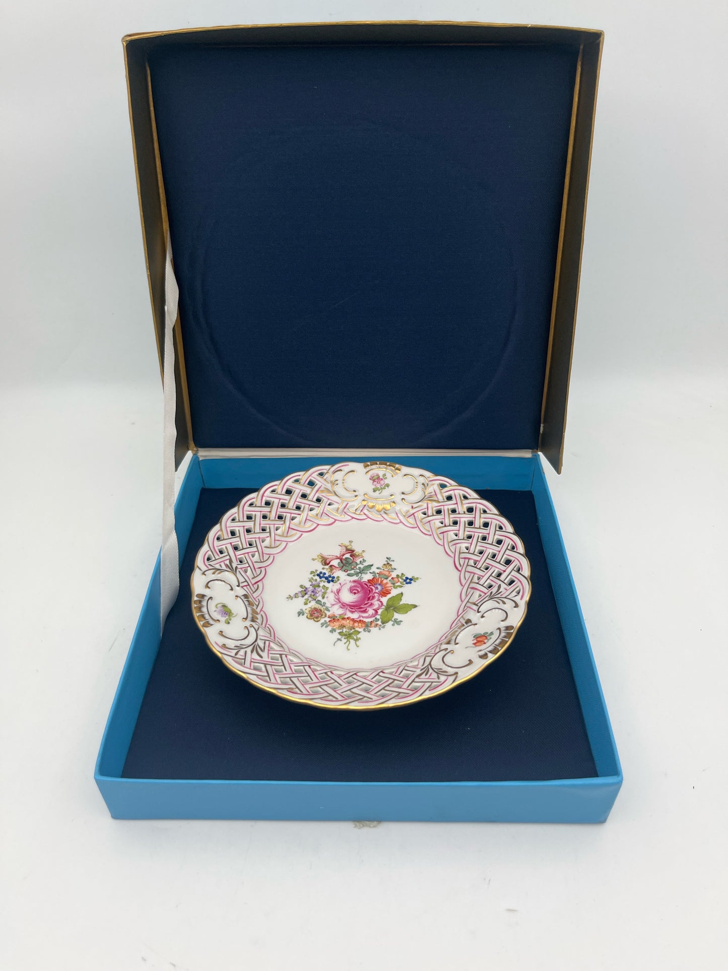 Herend Collectors Pierced Plate, Boxed