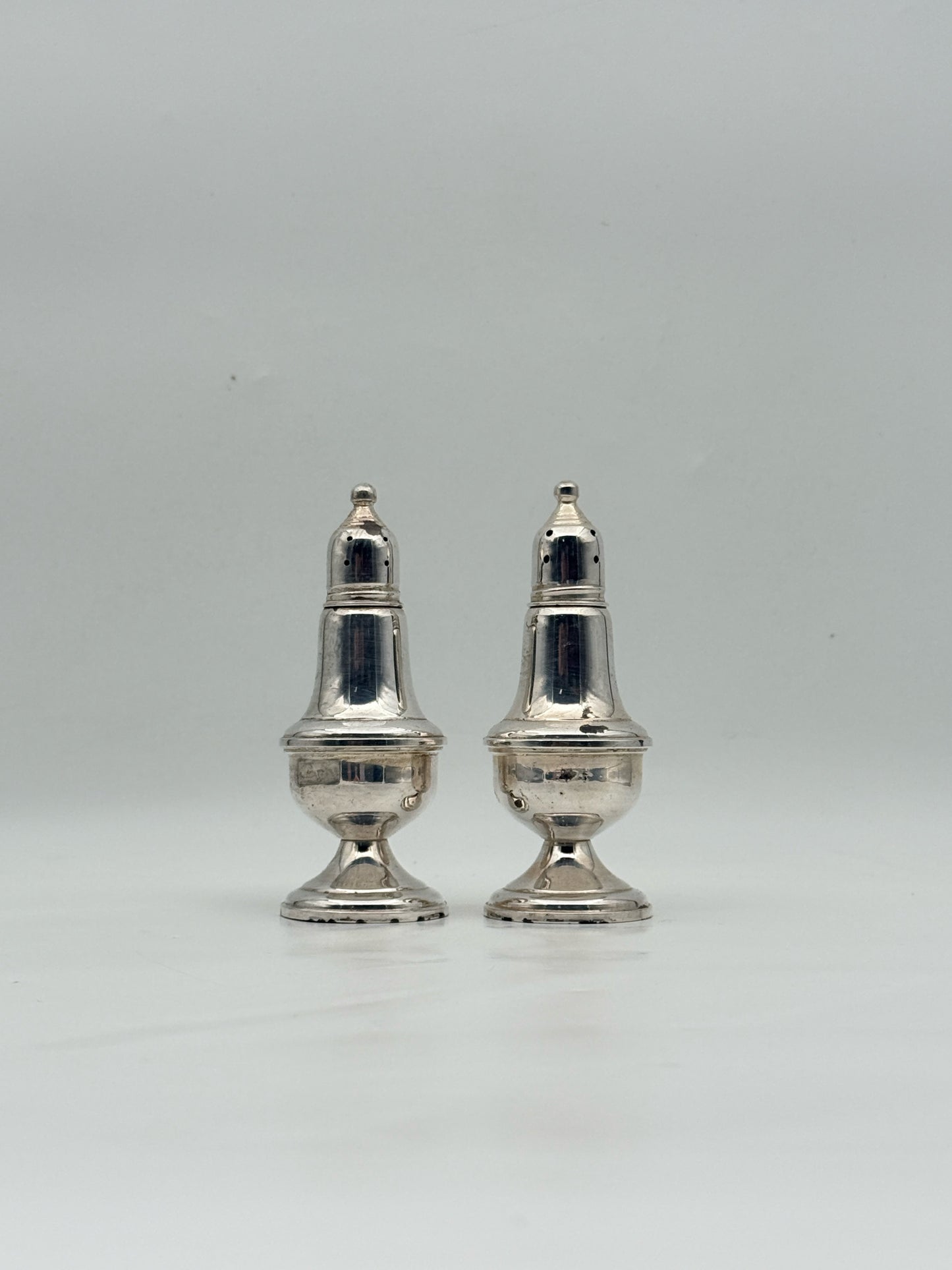Empire Sterling Silver Salt And Pepper Shakers