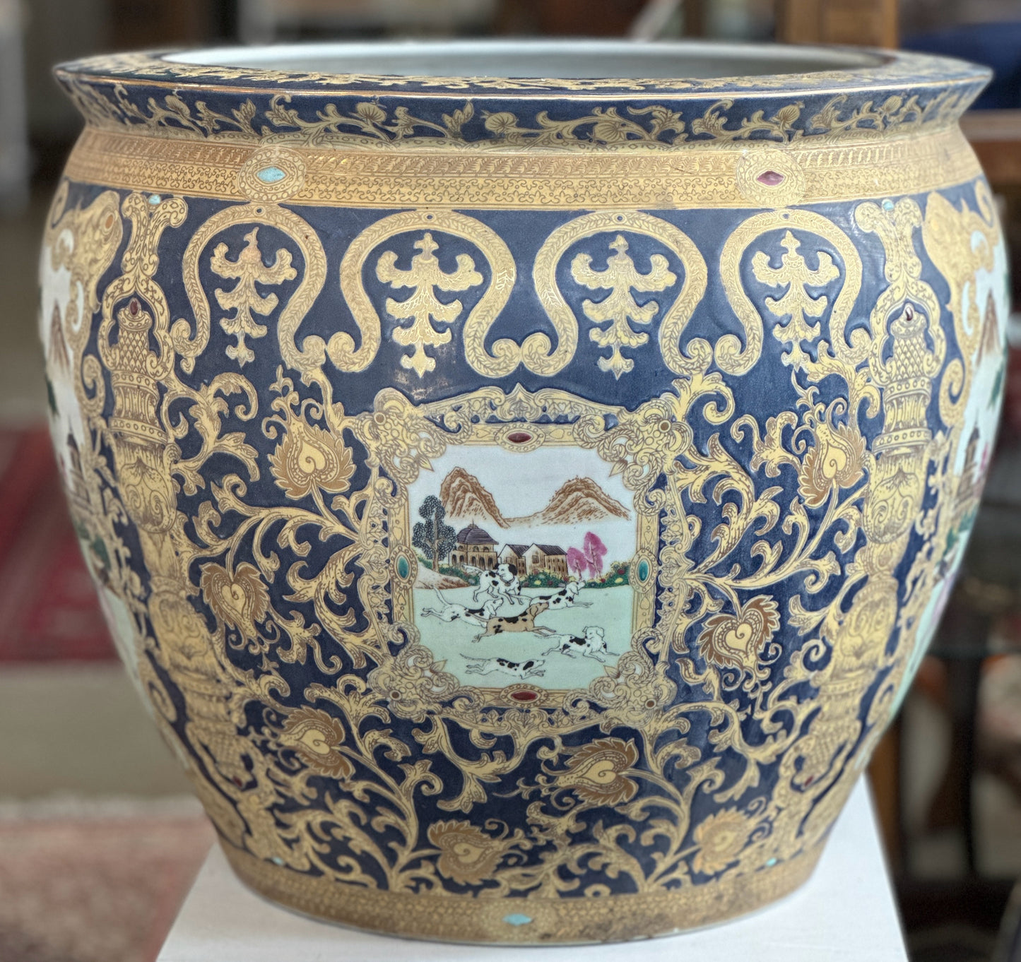 Large Chinese Fish Planter