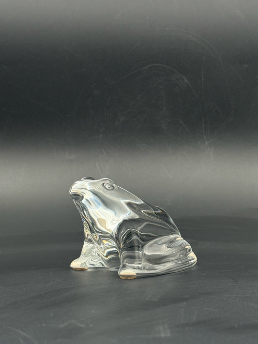 Baccarat Crystal Frog Figurine