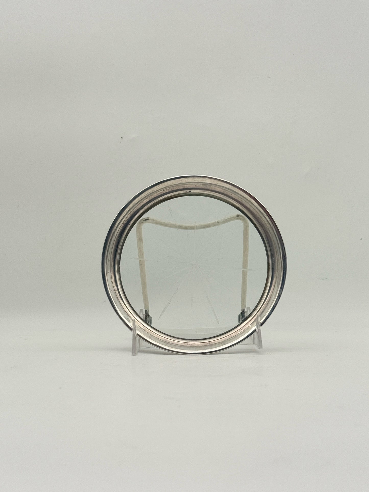 Sterling Silver Rimmed Wine Coaster
