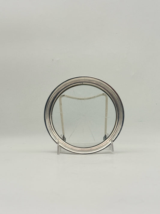 Sterling Silver Rimmed Wine Coaster