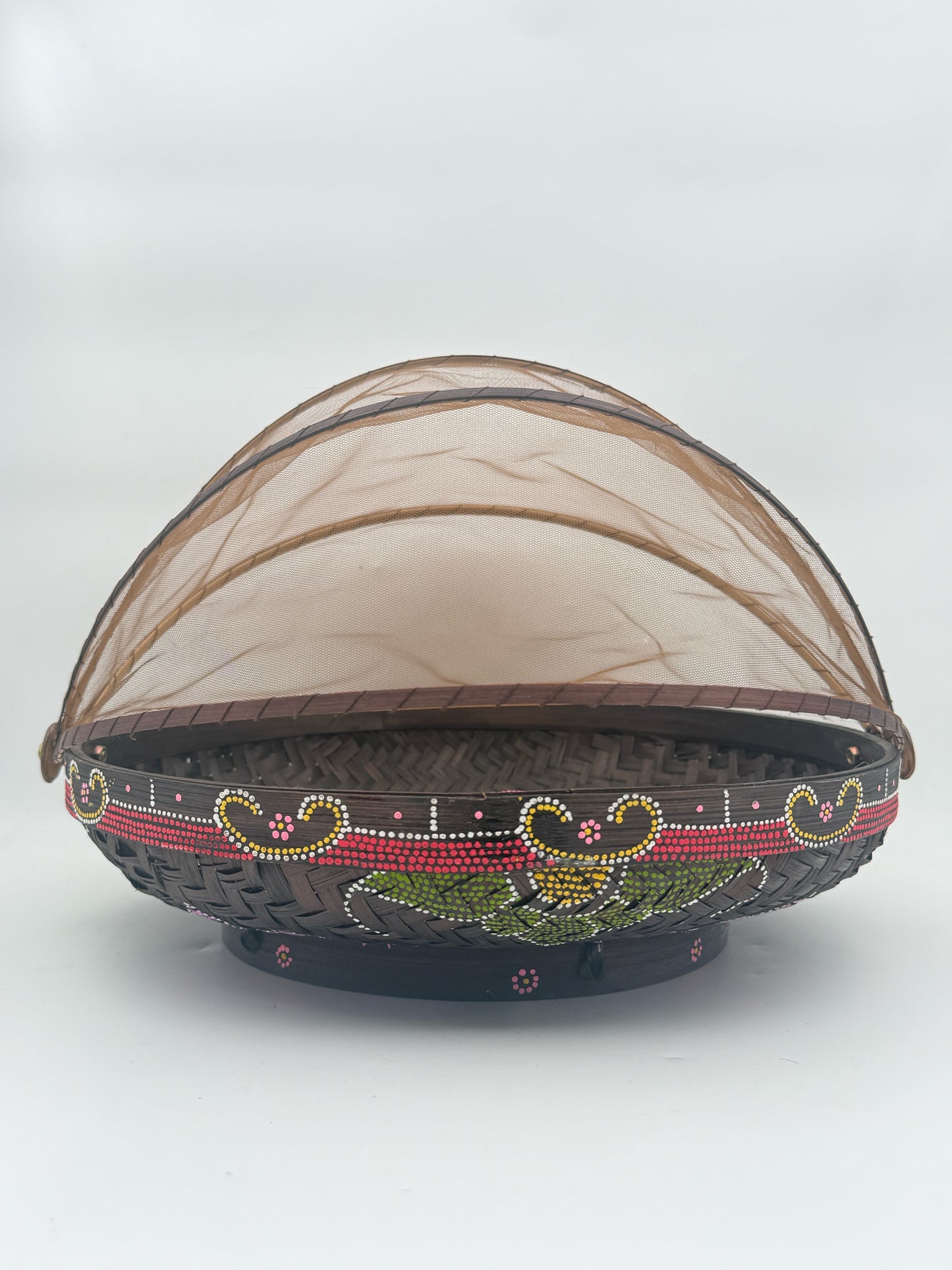 Vintage Tropical Woven Fruit Basket