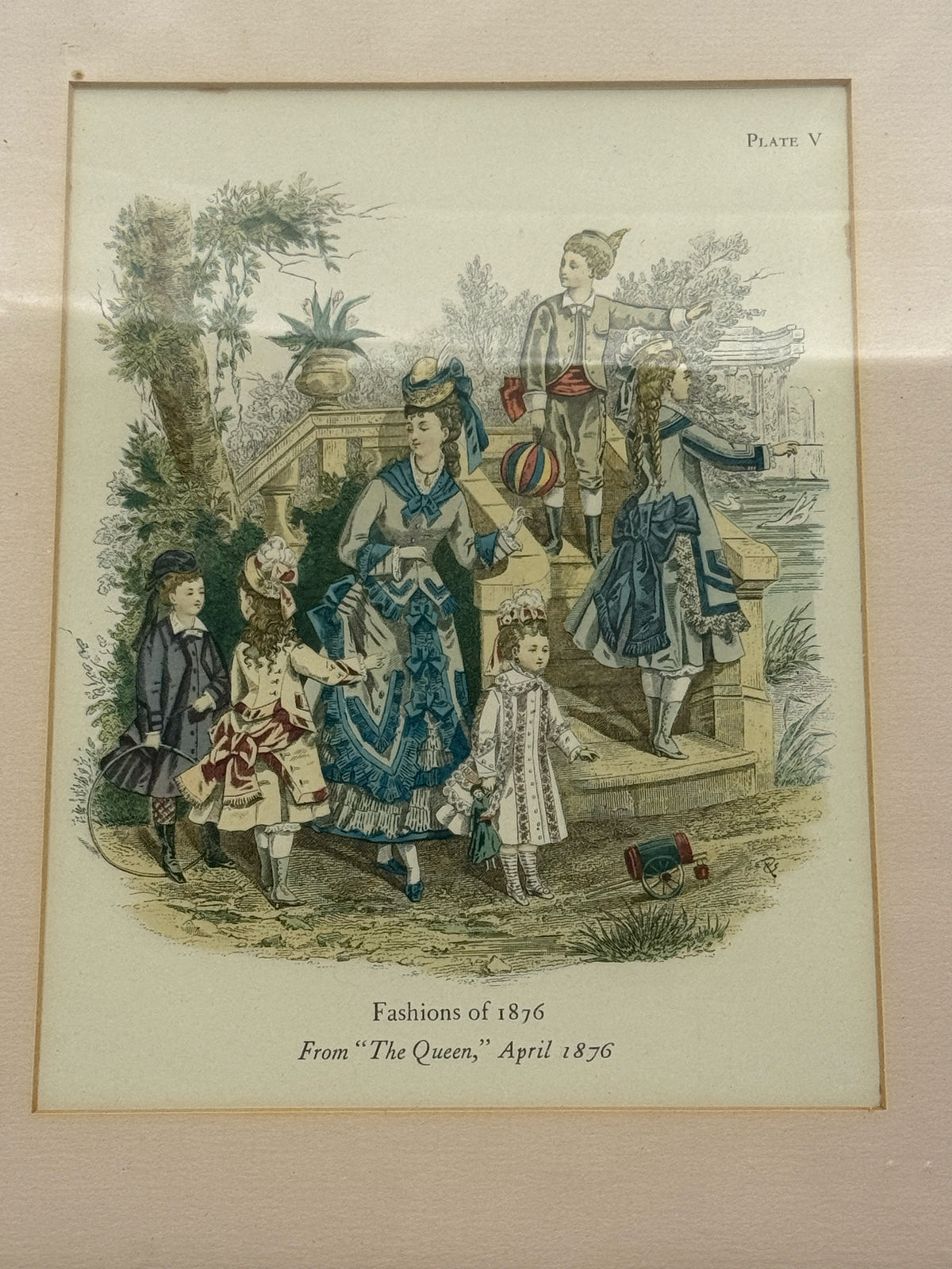 Framed Fashion Plate "The Queen"