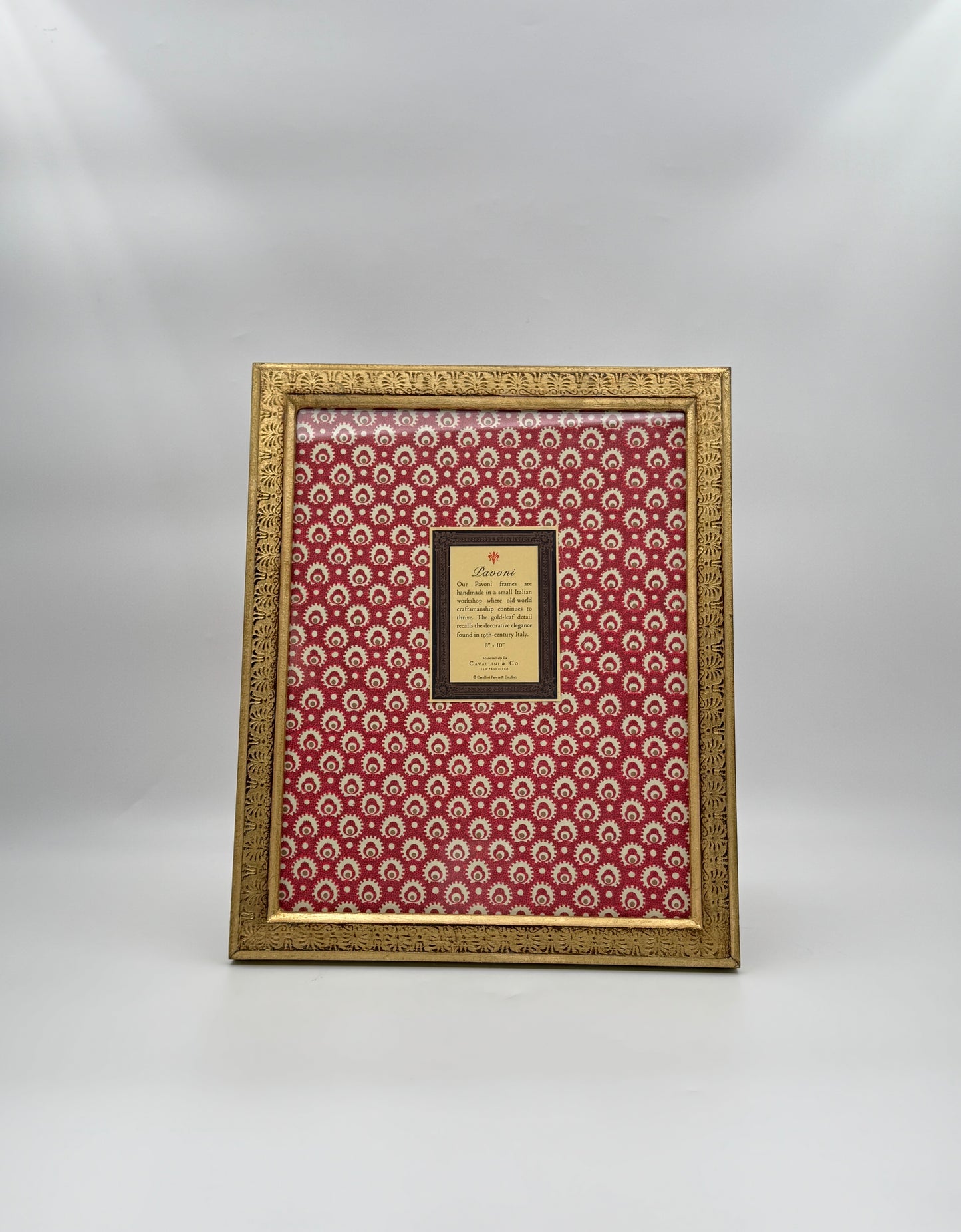 Pavoni Ornate Embossed Gold Frame – Handcrafted Italian 8" x 10" Photo Frame
