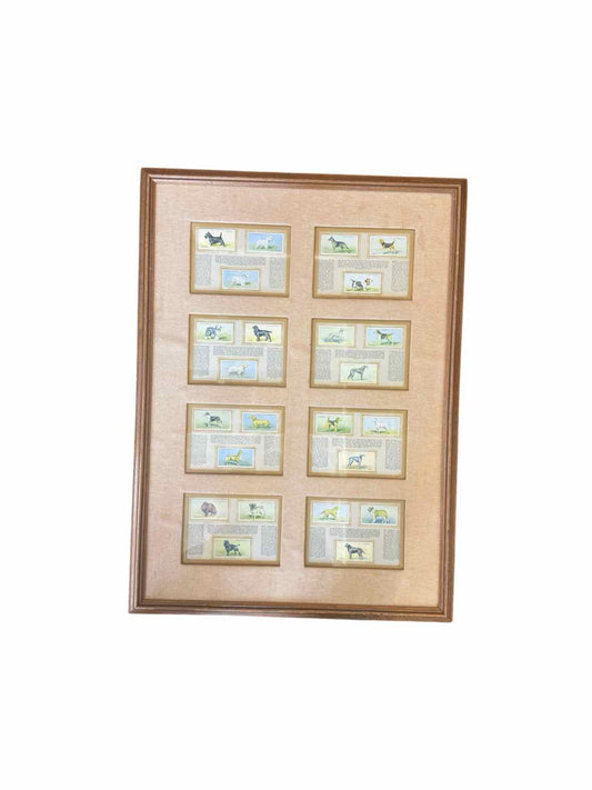 Framed Willis Cigarettes Dog Cards