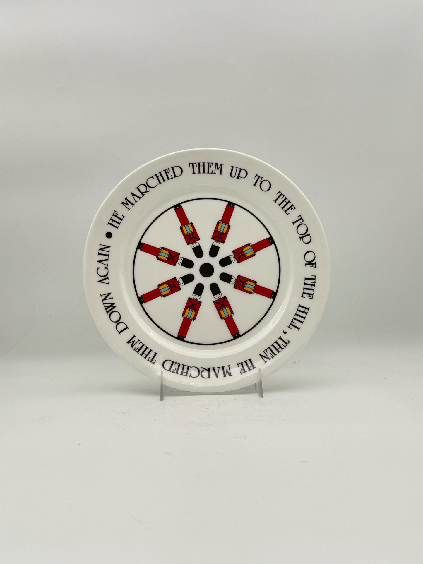 British King's Guard Plate, Bowl, And Mug