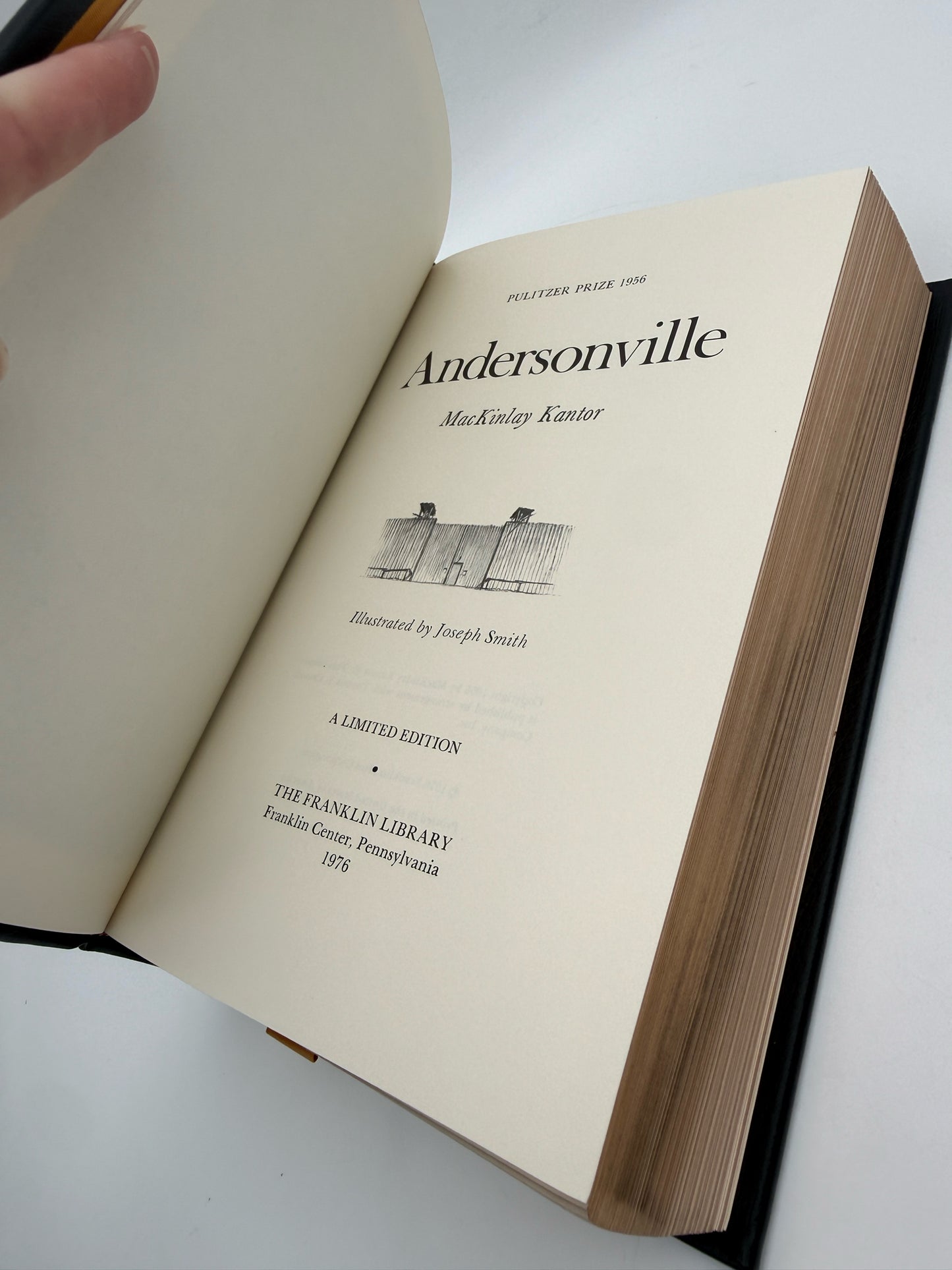 MacKinley Kantor "Andersonville" Hardcover Book- Franklin