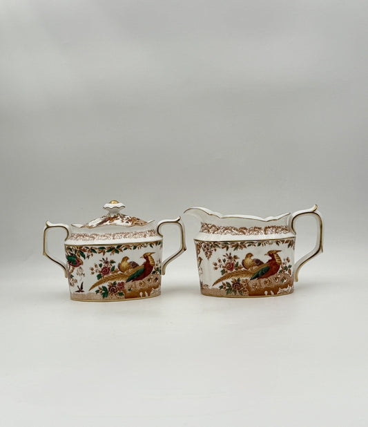 Royal Crown Derby “Olde Avesbury” Cream & Sugar Set – Vintage Pair