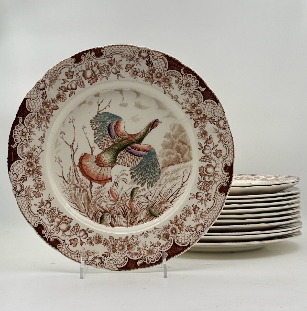 Johnson Bros "Wild Turkeys" Dinnerware Collection- 34 Pieces