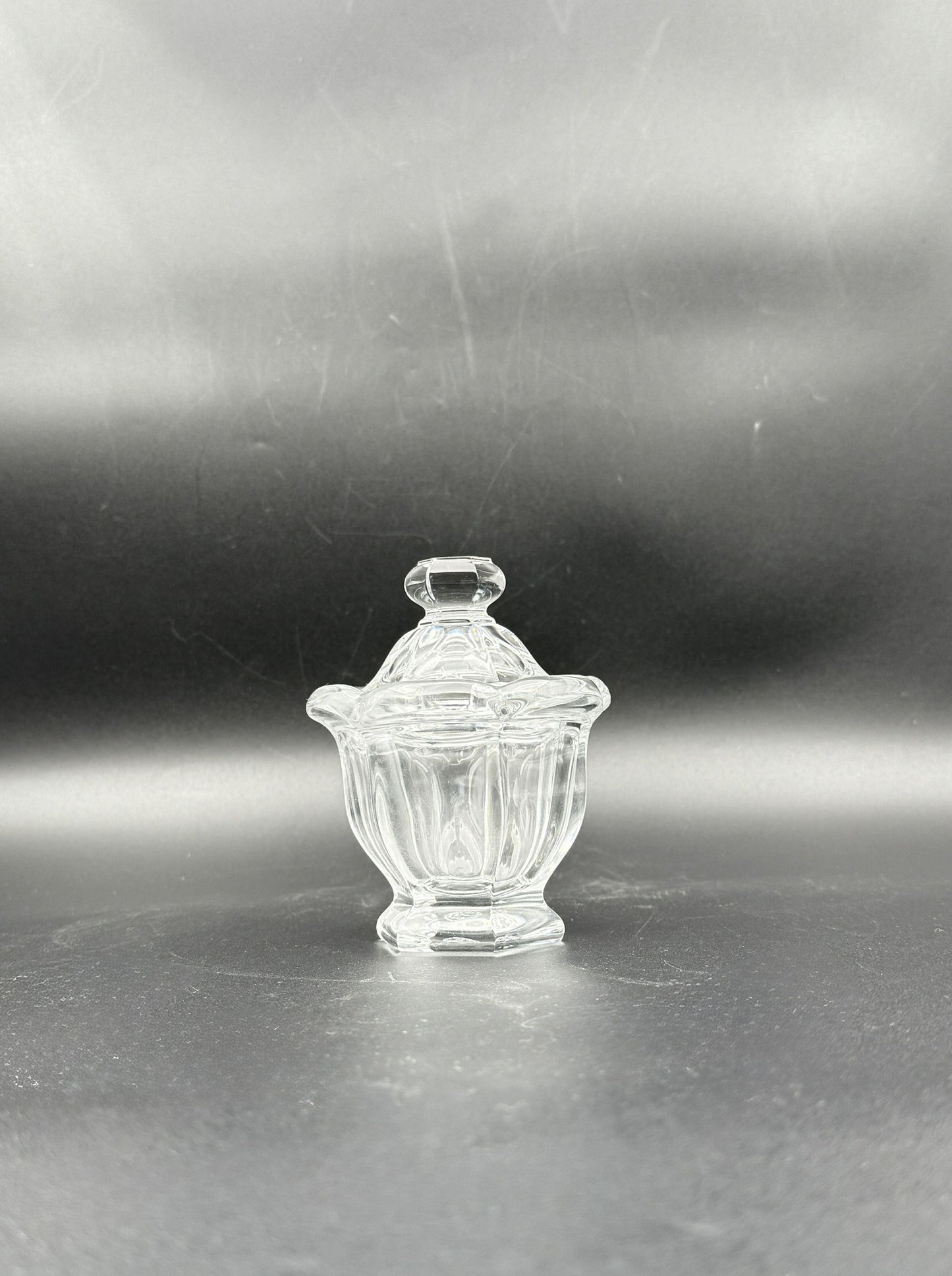 Baccarat Crystal Jam Jar with Lid France Clear Cut Glass