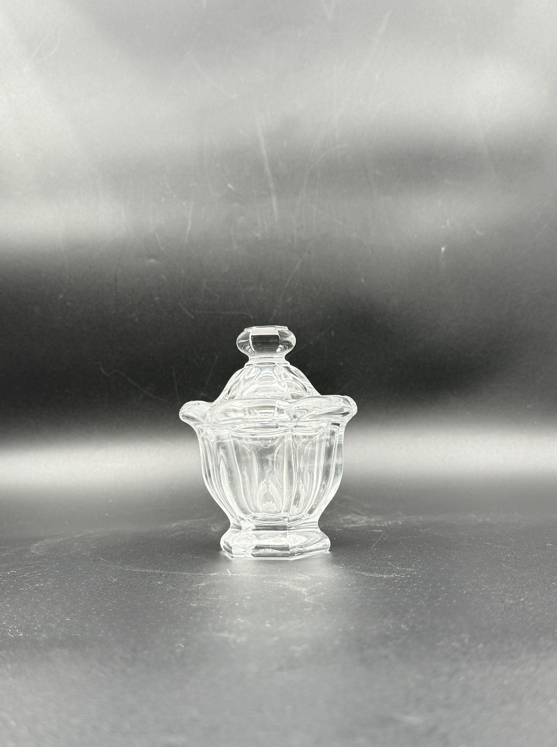 Baccarat Crystal Jam Jar with Lid France Clear Cut Glass