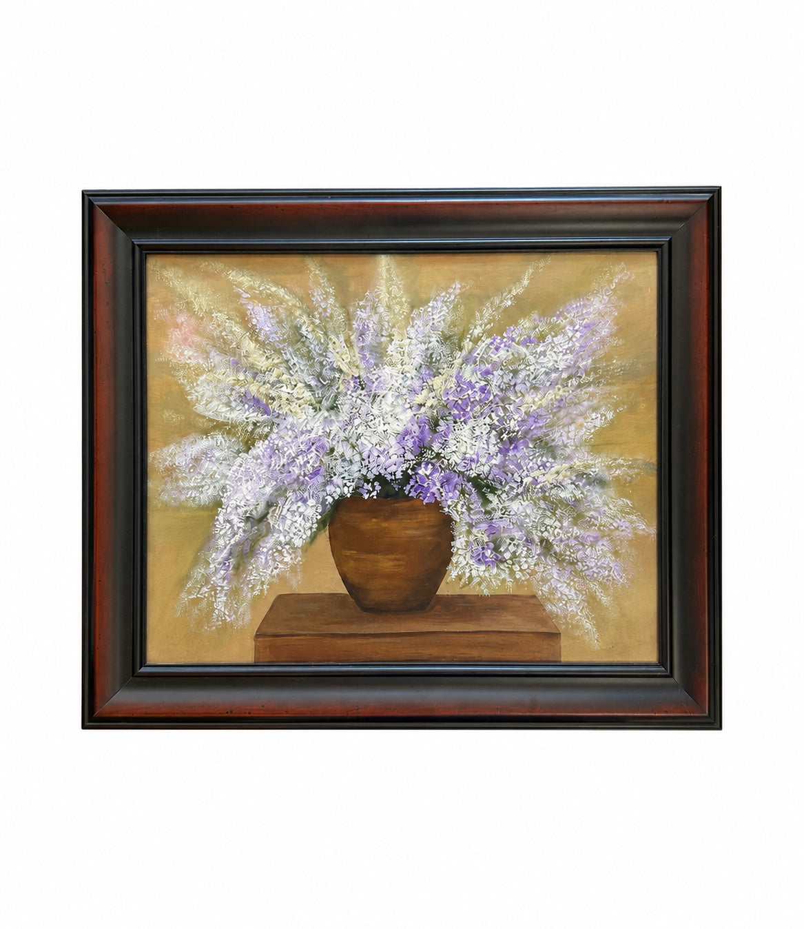 Framed Oil On Board Lilac Painting