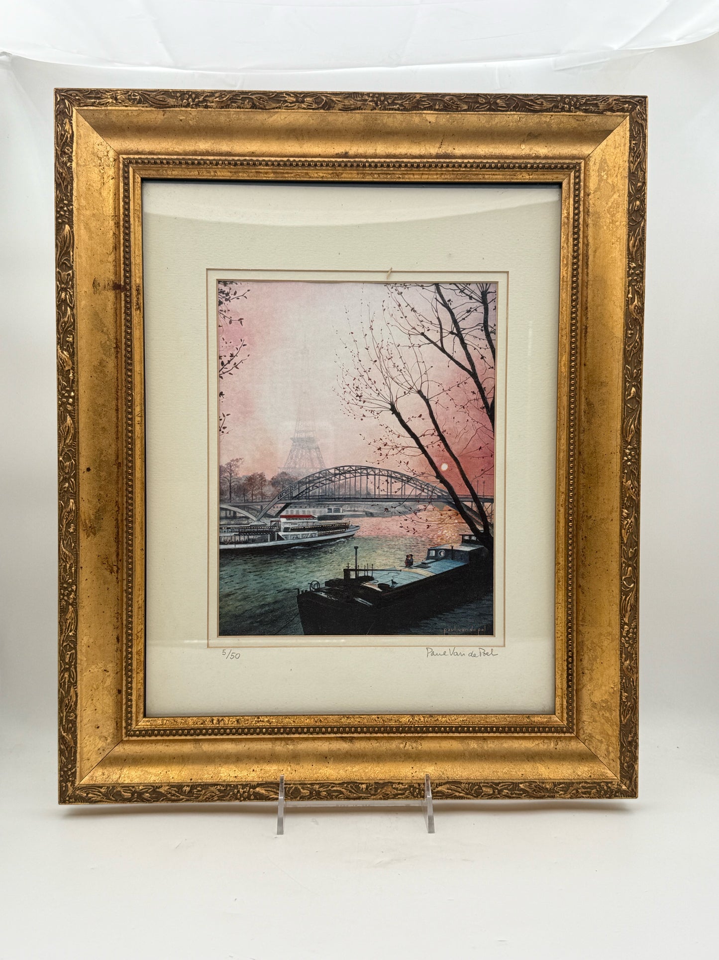 Signed And Framed Paris France Cityscape Print