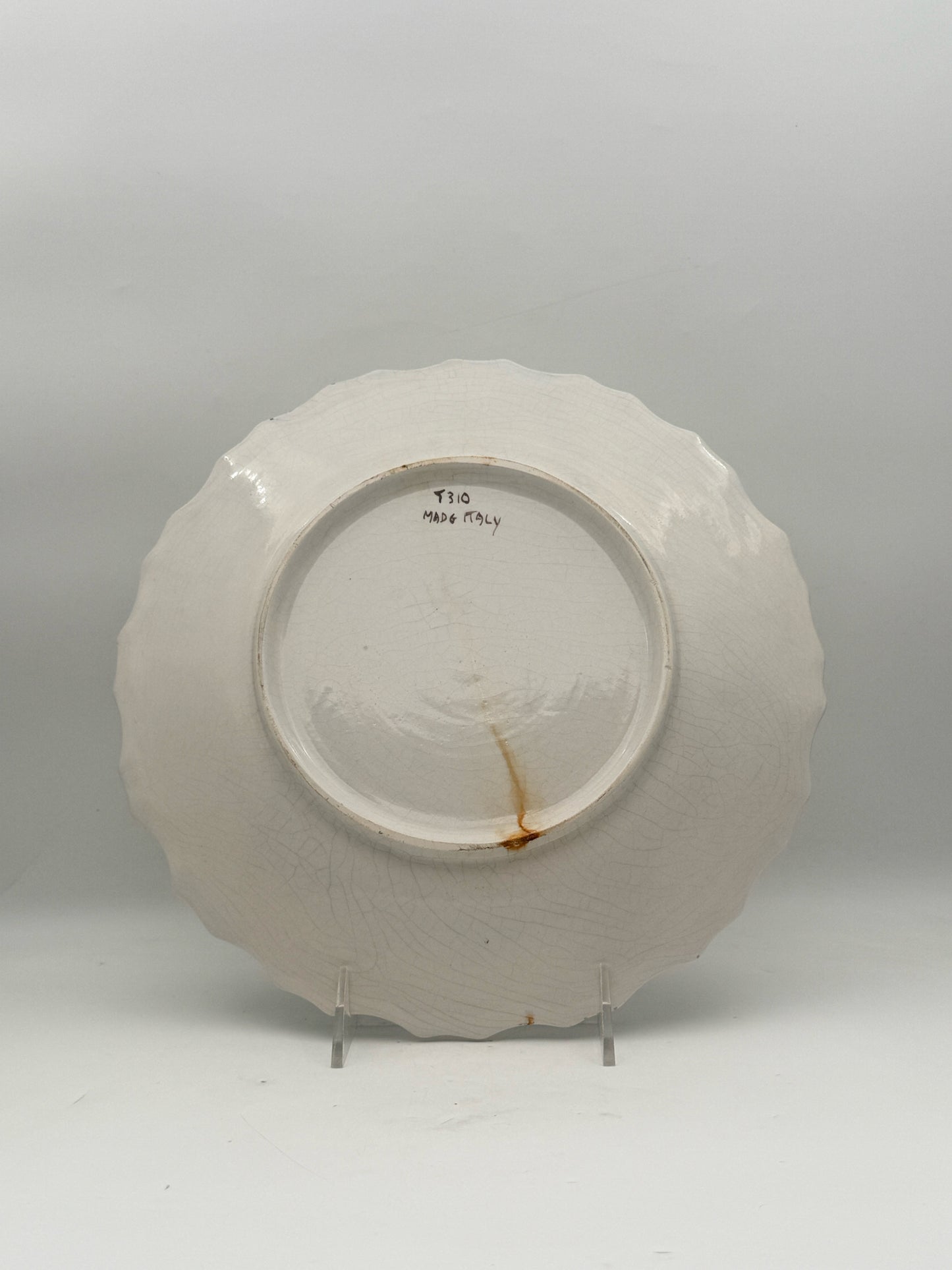 Italian Pair Of Man And Woman Ceramic Plates