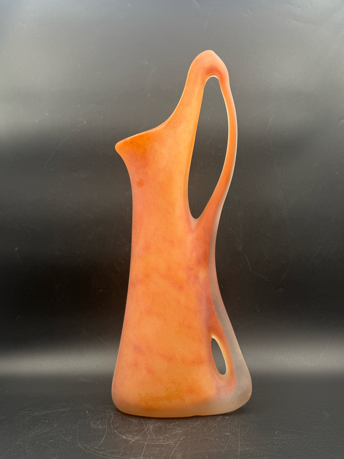 Orange Art Glass Vase