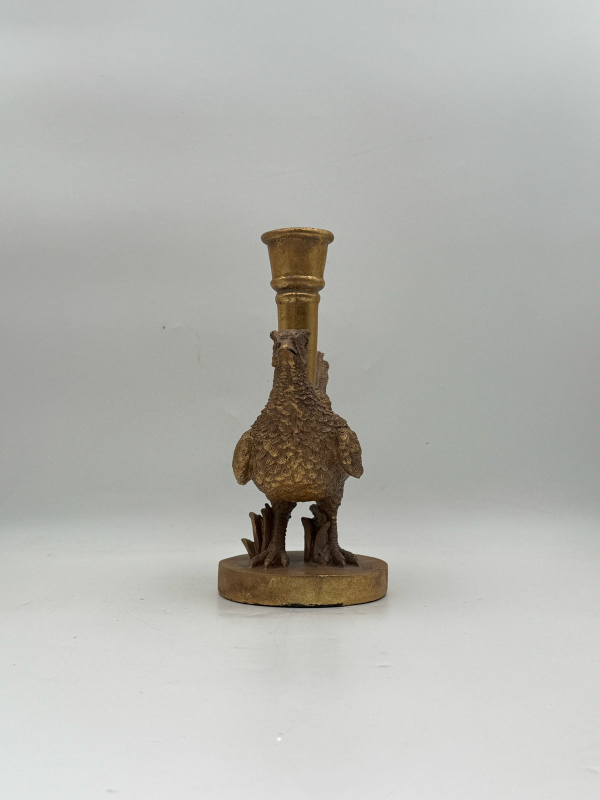 Pair Of Gold Tone Pheasant Candle Holders