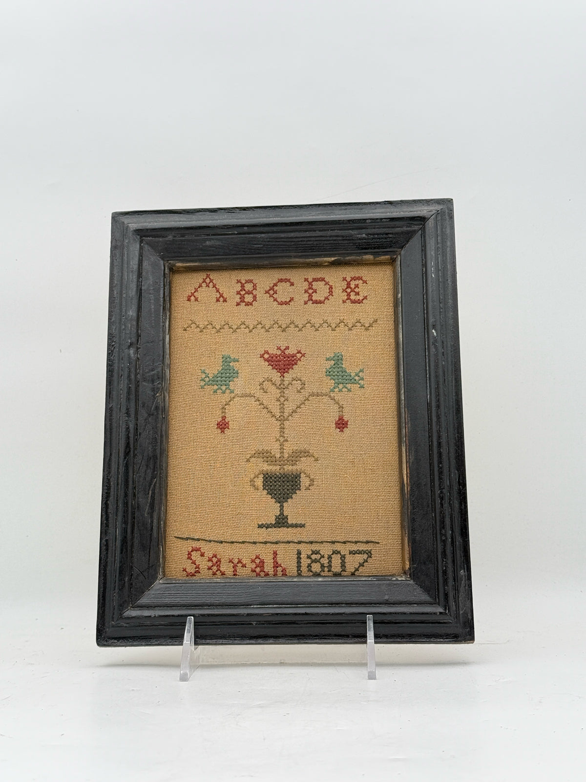 Framed "ABC's By Sarah 1807" Sampler