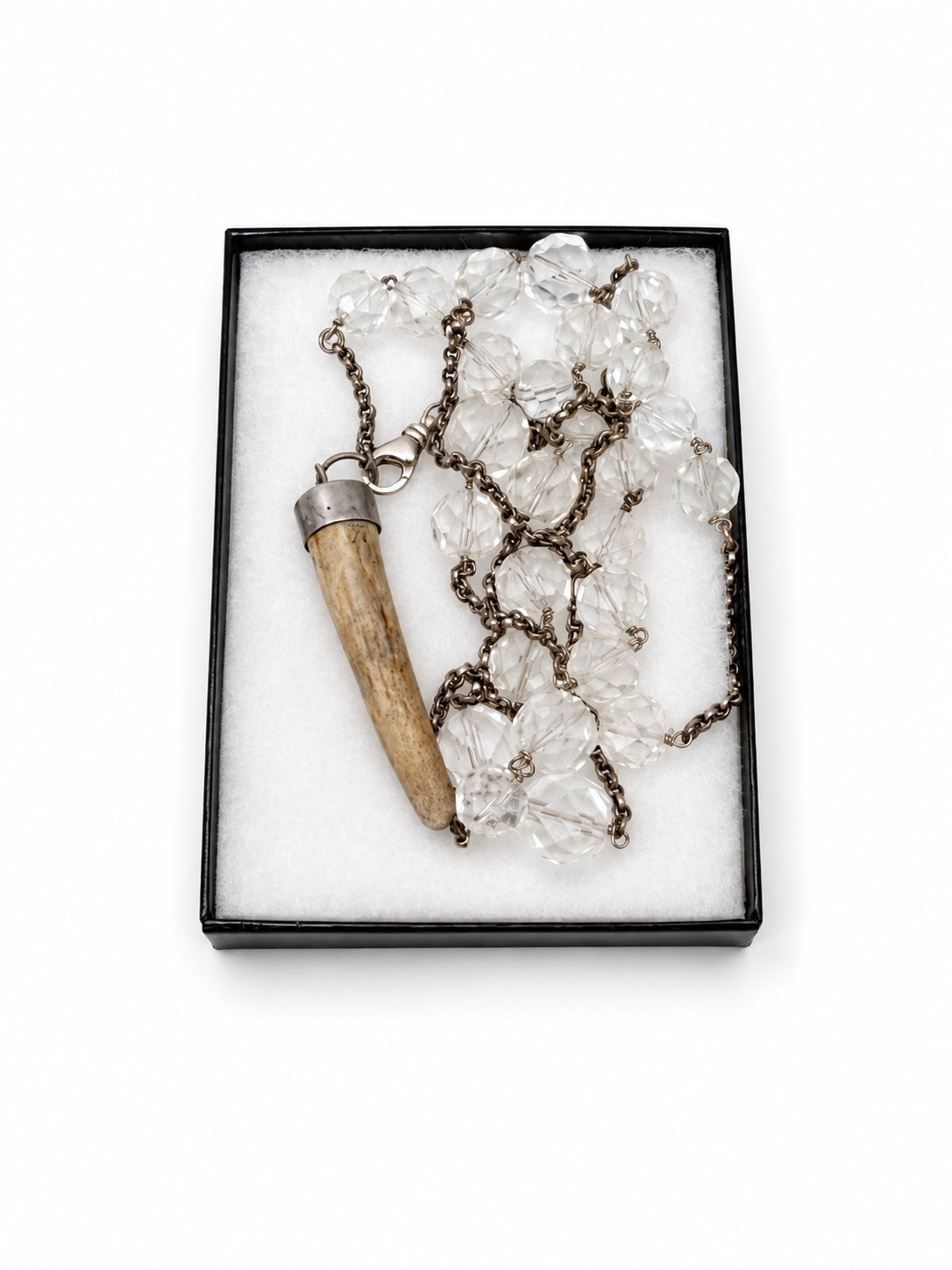 Sterling Silver Necklace With Horn Pendant