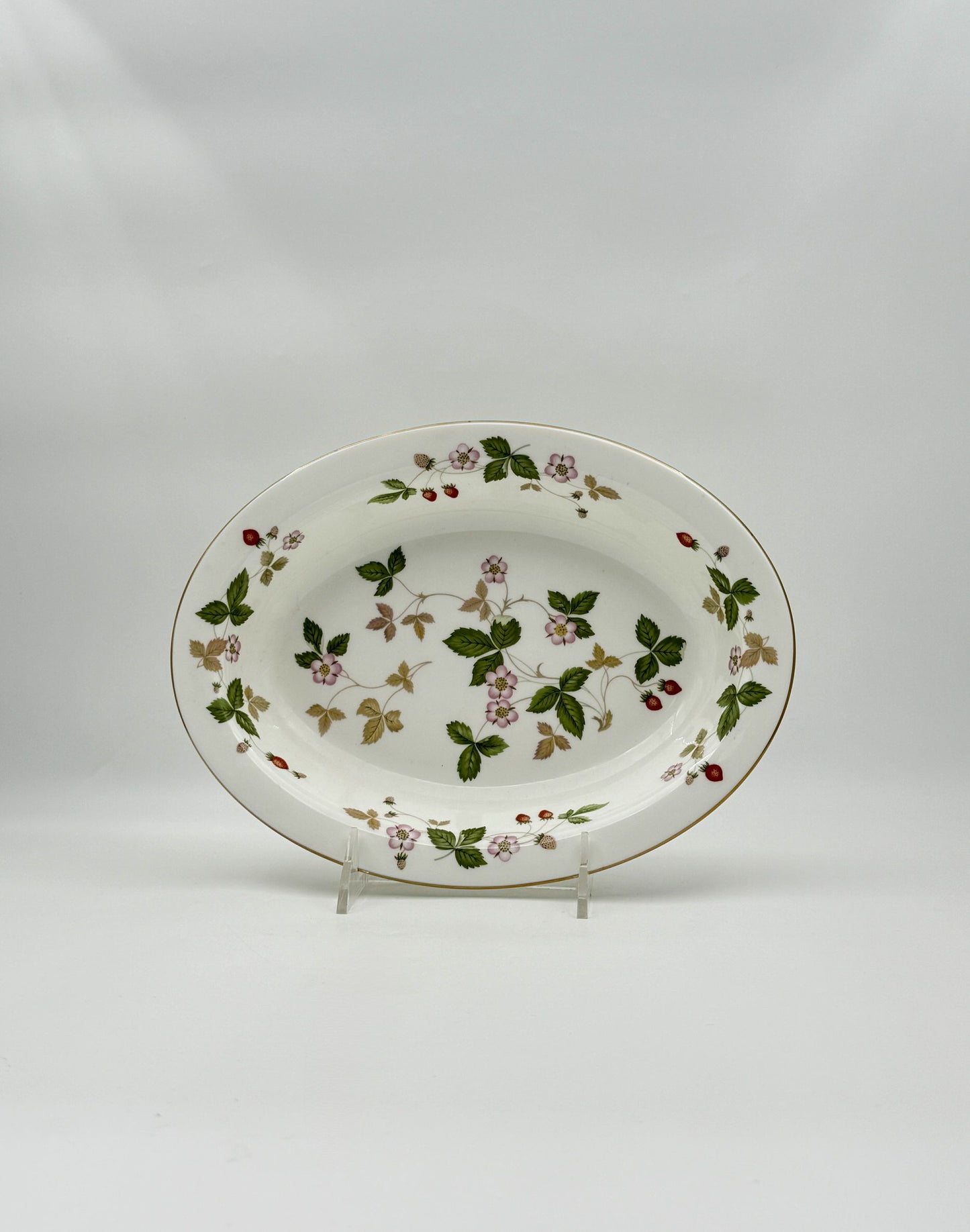 Wedgwood “Wild Strawberry” Oval Bone China Serving Dish – England