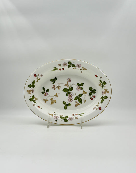 Wedgwood “Wild Strawberry” Oval Bone China Serving Dish – England