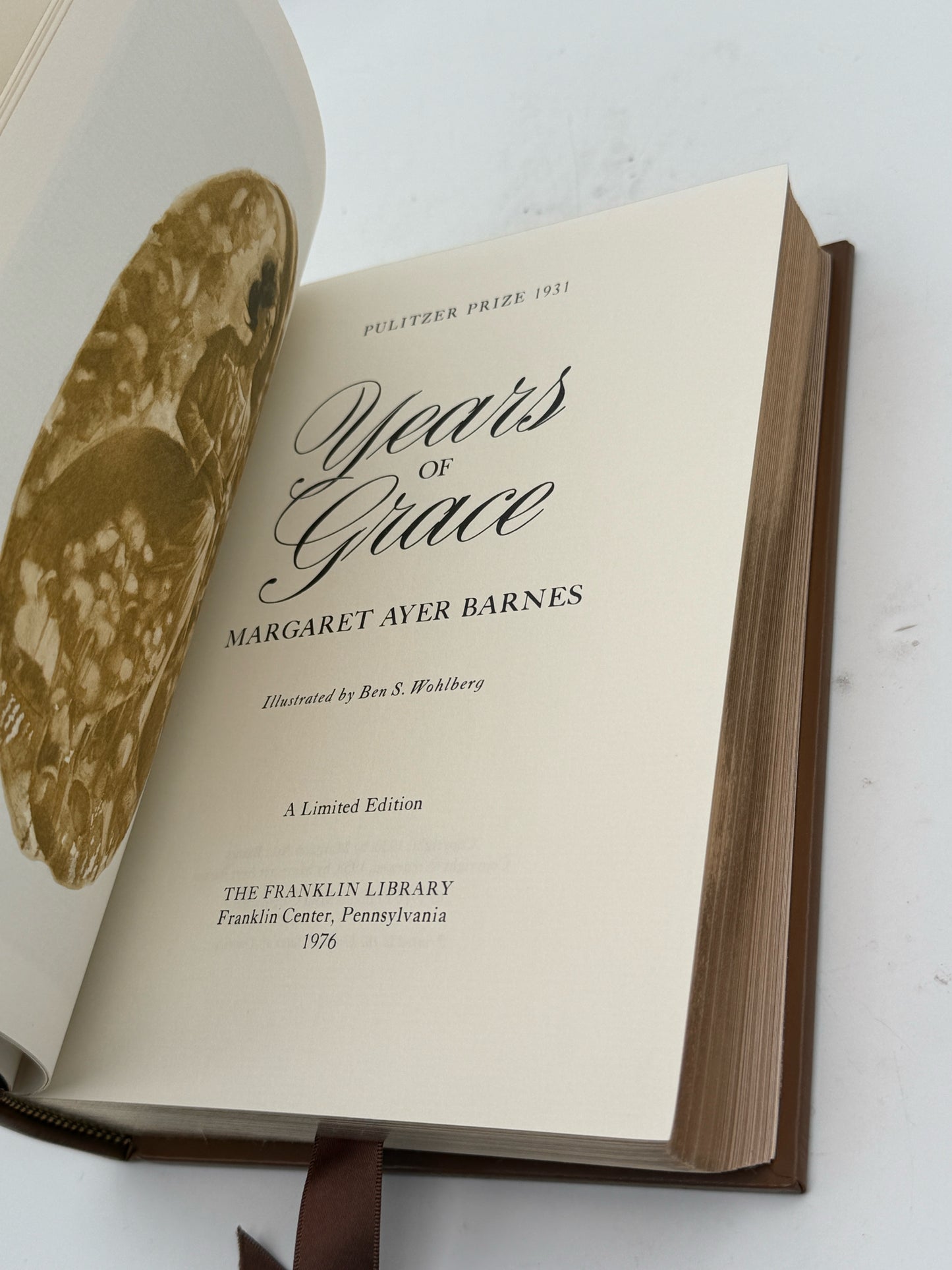 Margaret Barnes "The Year Of Grace" Hardcover Book- Franklin Edition