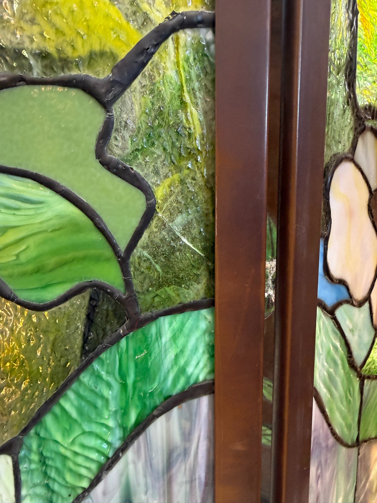 Tiffany Style Stained Glass Fireplace Screen