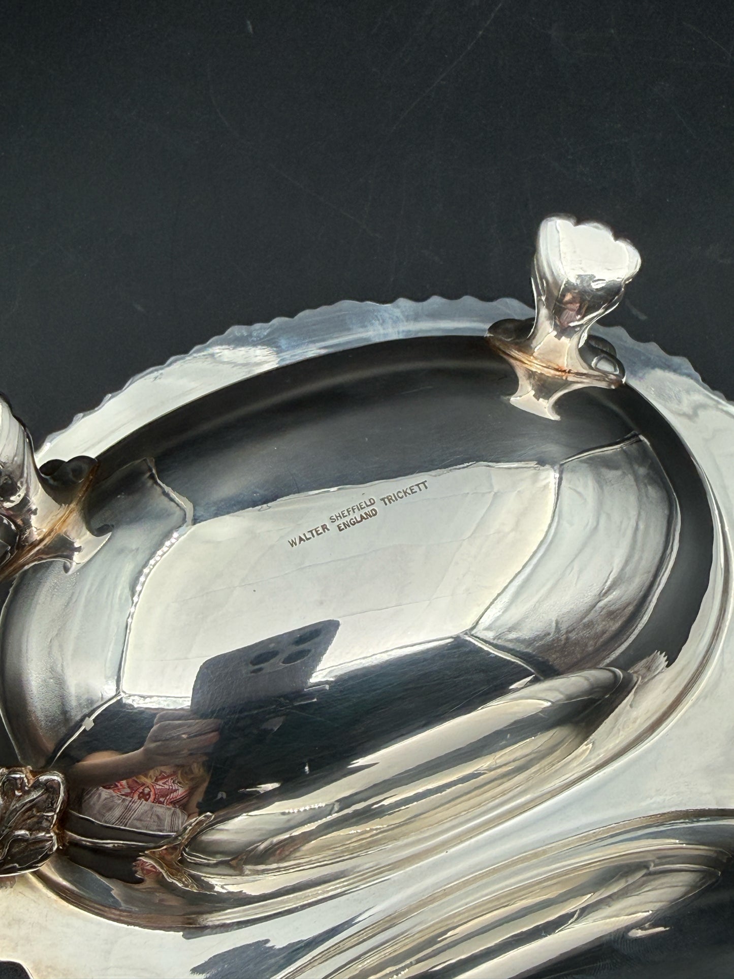 Victorian Style Silverplate Footed Dual Server