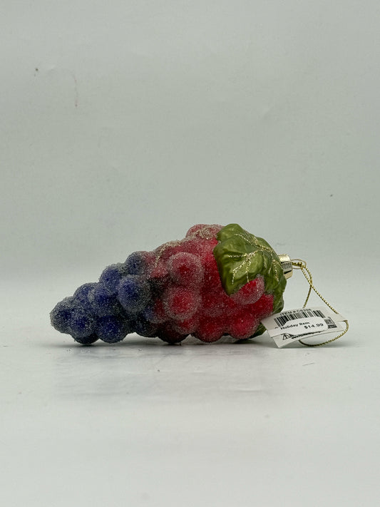 Red Grape Christmas Ornament
