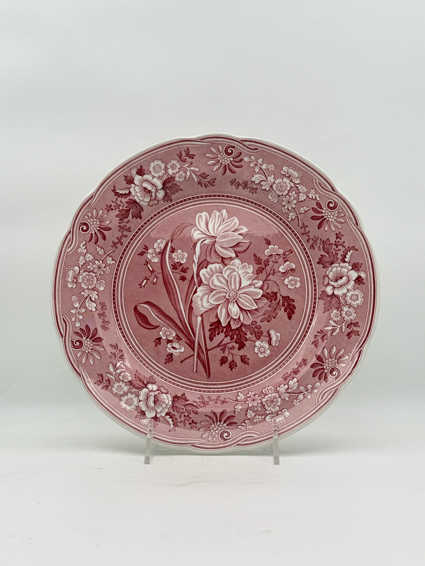 Spode Georgian Series Red Plates- Set Of 6