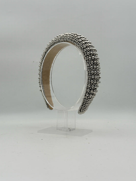 Silver Beaded Headband