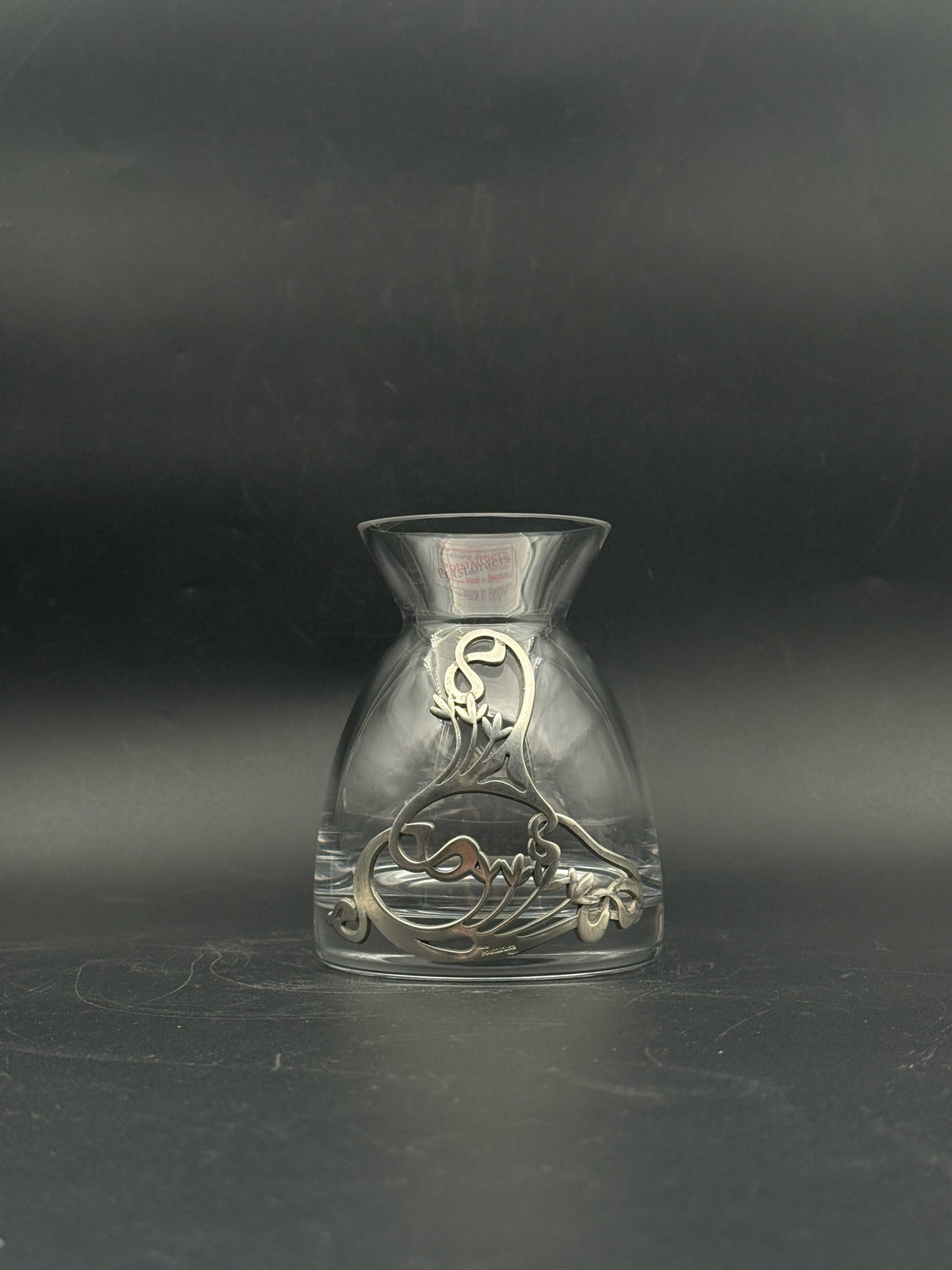 Les Potstainiers Hutois Glass And Pewter Decanter